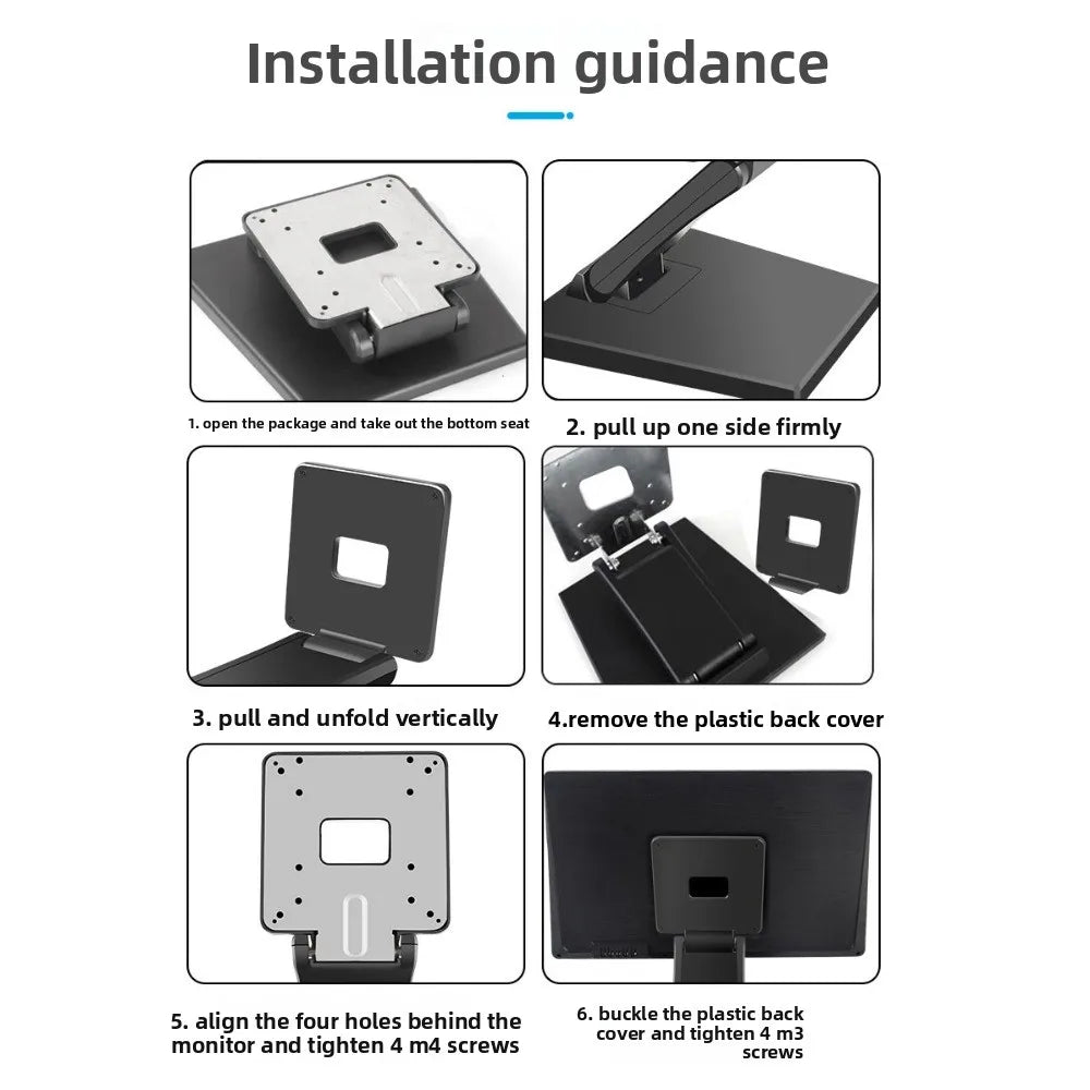 Desktop Base Desktop Monitor Holder Adjustable Portable Computer Monitor Stand Folding Thickening Computer Booster Stand School