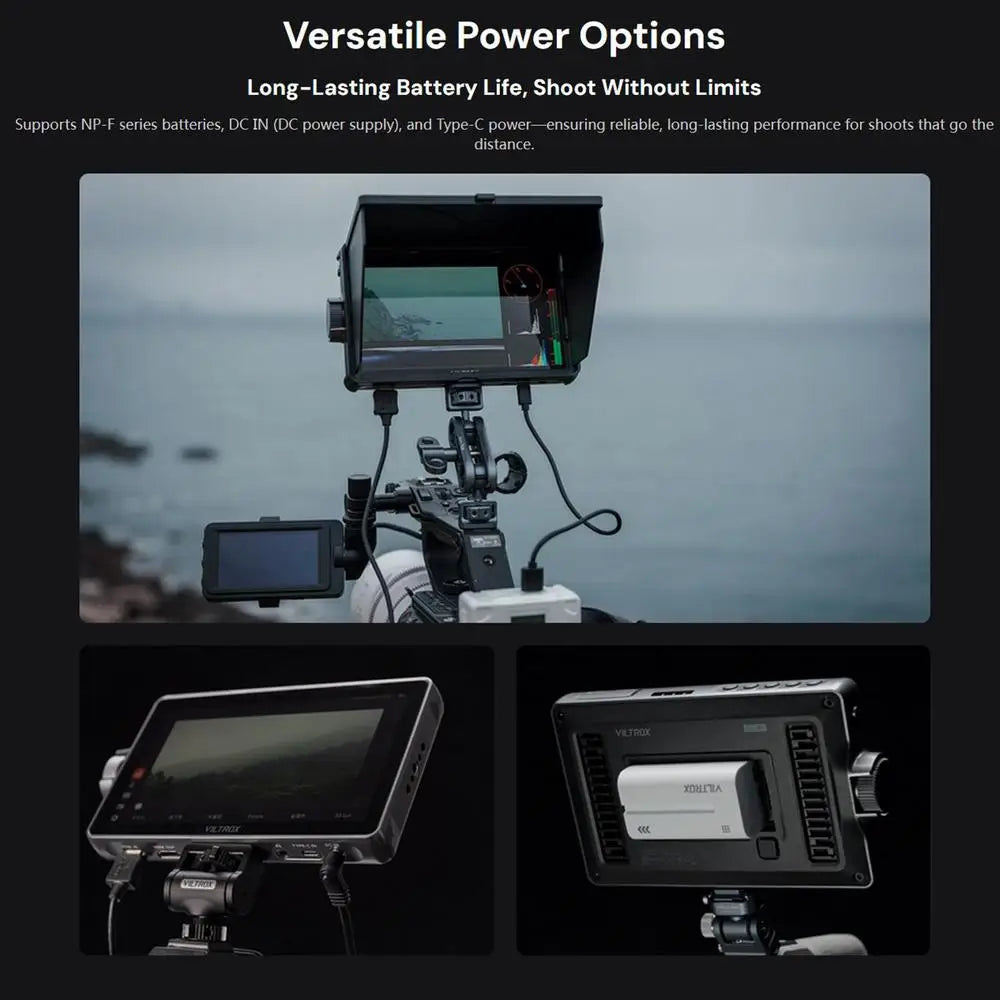VILTROX DC-A1 2800nit Video Field Monitor, 7 Inch Touchscreen 60Hz 4K Camera External Monitor with Cooling Fans, 170° Wide Angle