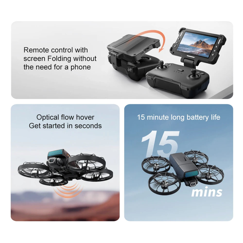 Aerial Photography Drone with 8K Camera -M8 GPS FPV Foldable Quadcopter Follow Me Mode Auto Return 5G WiFi RC Toy Gift for Adult