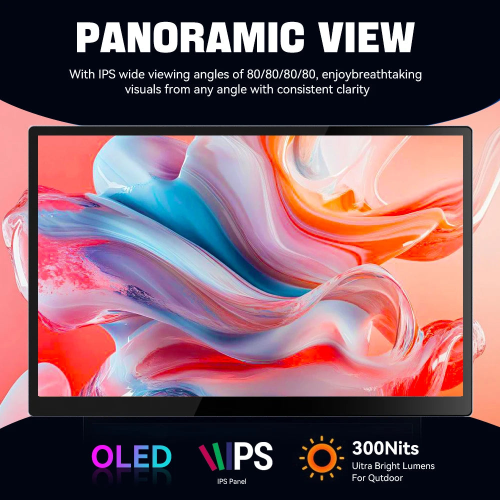 OLED 2.5K Portable Monitor Touchscreen 10.5″ 2560x1600 High-end Portable Screen 100% DCI-P3 1MS for Laptop Phone gaming monitor