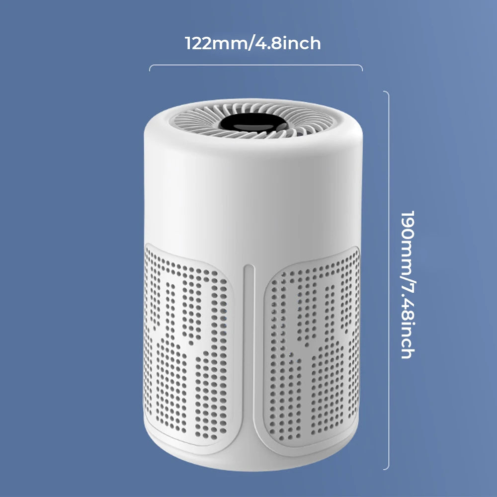 Mini Desktop Air Purifier HEPA Filter With Negative Ion Technology Eliminates Formaldehyde Odors Smoke And Dust Particles