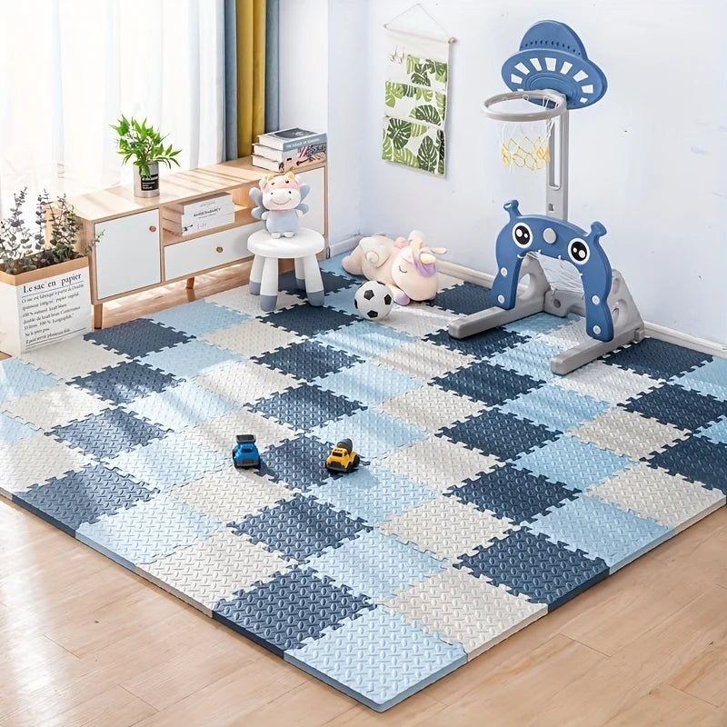 30*30cm Sports Gym Mat Protection EVA Leaf Grain Floor Mats Yoga Fitness Non-Slip Splicing Rugs Thicken Shock Room Workout