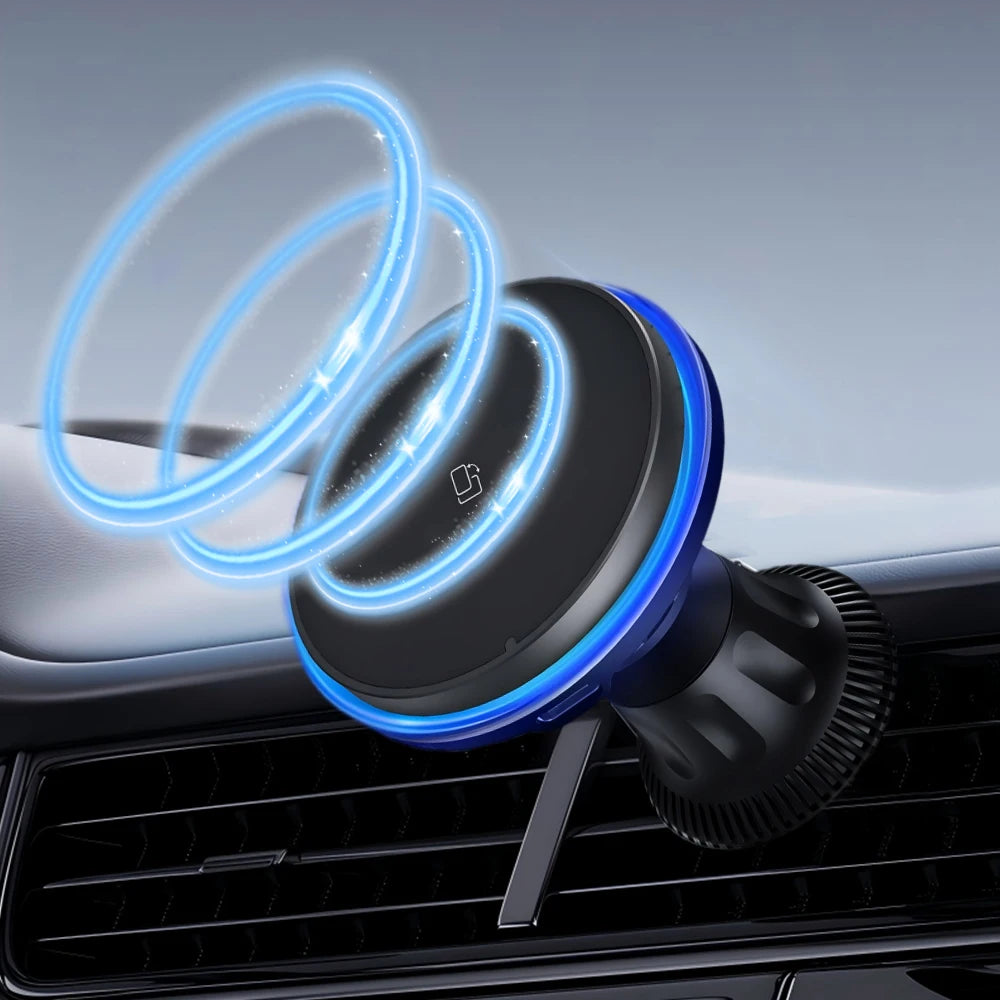 Fast charging car charger, car phone holder, wireless magnetic charger, compatible with Magsafe heat dissipation for iPhone/RG