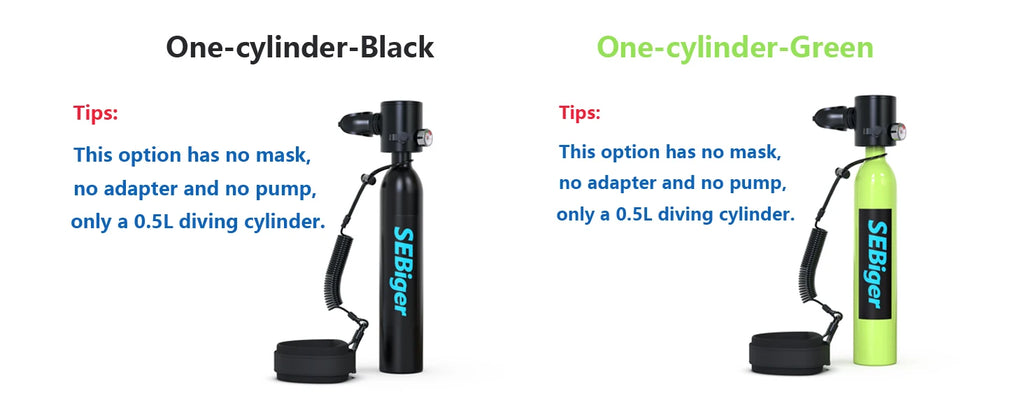 SEBIger 0.5L Diving diving tank Set and Full Face Mask for Beginner Swimmers,5-10 minutes underwater,Reusable,outdoor traveling