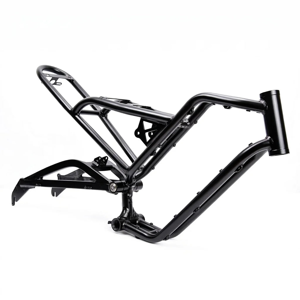 Premium 20" Softtail Electric Fat Tire Bike Frame Full Suspension 6061 Aluminum Alloy for Off-Road Snow E-Bike