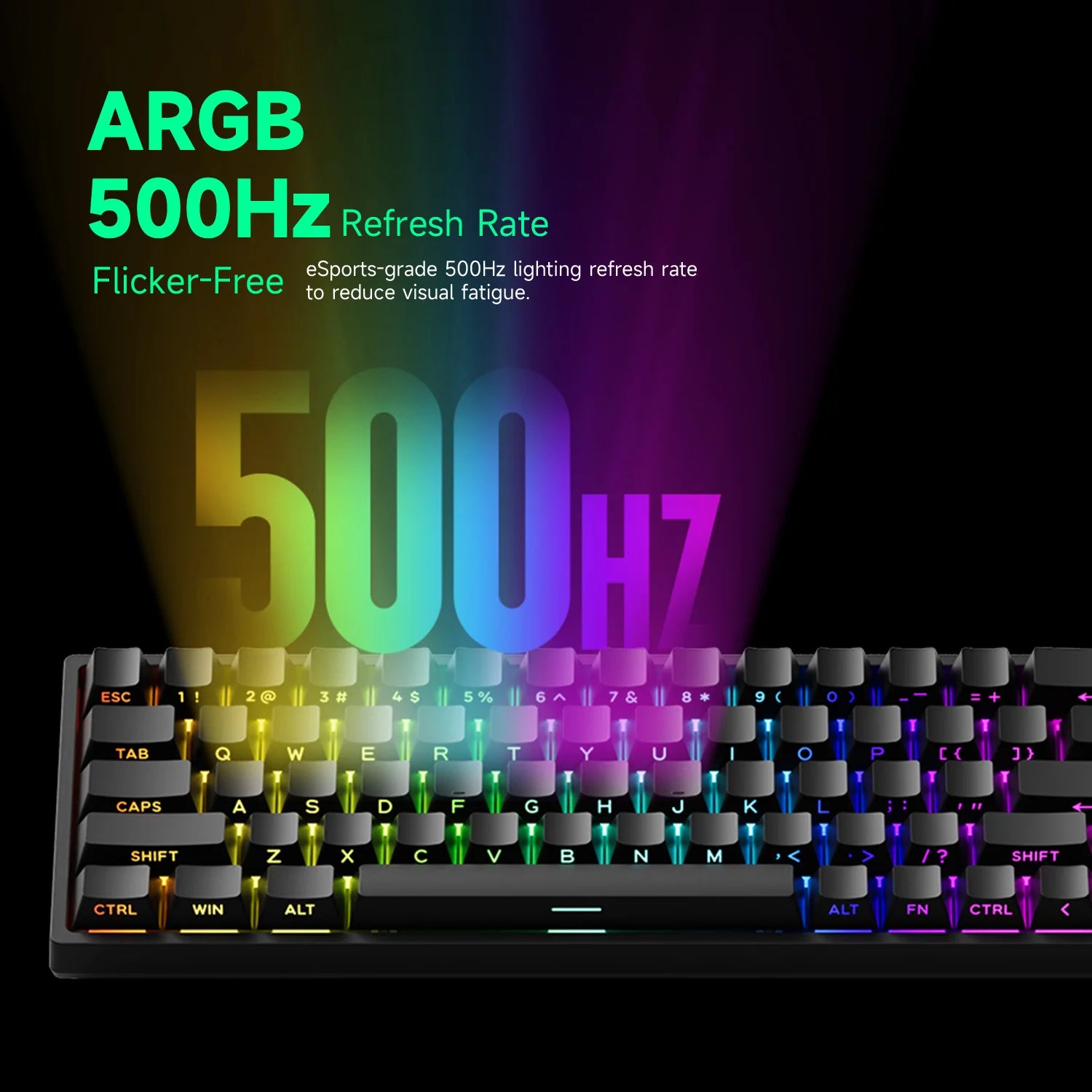 MonsGeek FUN68 HE Mechanical Keyboard 65% Magnetic Switch Rapid Trigger 0.005mm 8K ARGB Type-C/2.4g&BT Wireless Gaming Keyboard