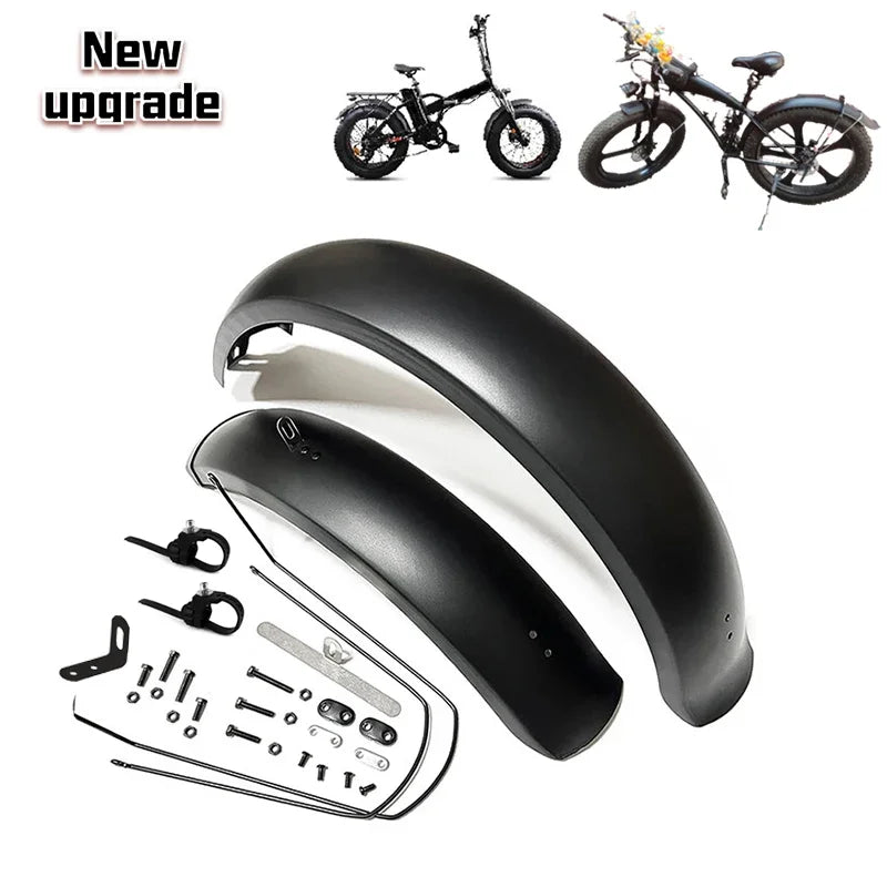 Fat Tire Mountain Bike Mudguard Snow Bicycle Full Coverage Front and Rear Fender Set for Fat Tire Bike E-Bike (20/26x4.0 INCH)