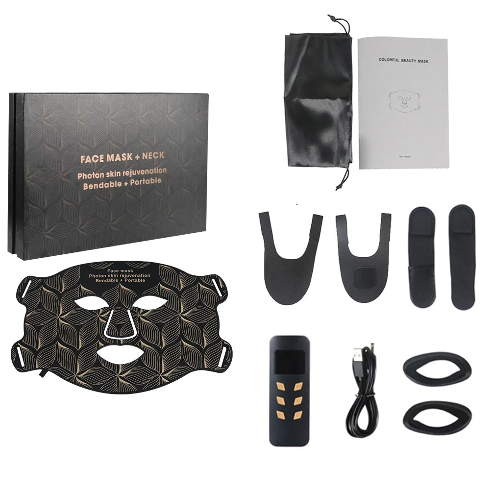 Ubilli Silicone Led Face Mask 8 Colors Red Light Therapy Infrared Flexible Soft Mask Led Therapy Anti Aging Advanced Photon Mask