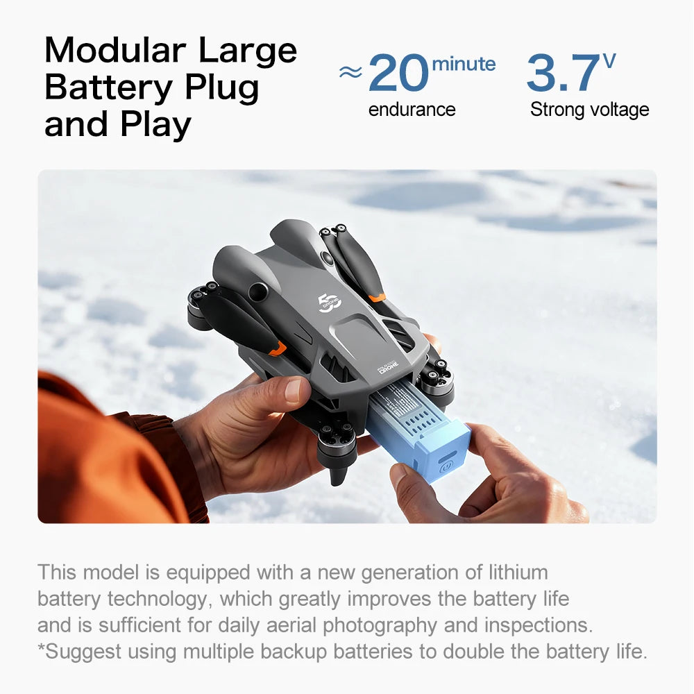 New Drone With 4K Dual Cameras 4.3-inch Screen Brushless Drone WiFi Professional Aerial Photography Mini Drones RC Quadcopter