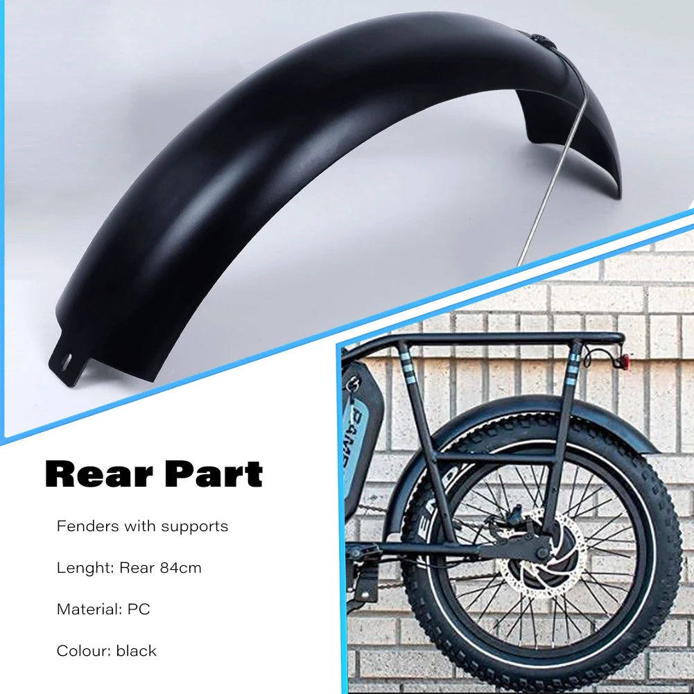 Fat Tire Mountain Bike Mudguard Snow Bicycle Full Coverage Front and Rear Fender Set for Fat Tire Bike E-Bike (20/26x4.0 INCH)