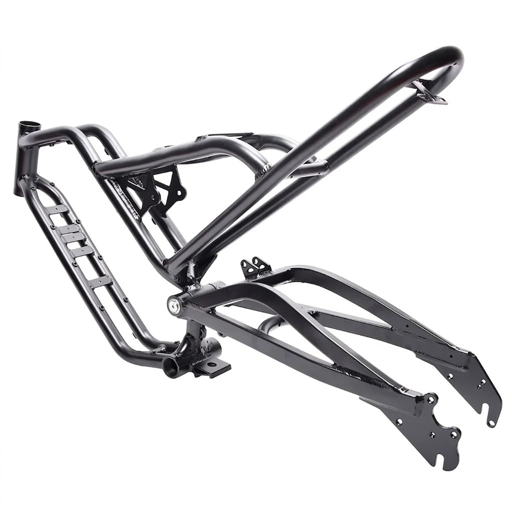 Premium 20" Softtail Electric Fat Tire Bike Frame Full Suspension 6061 Aluminum Alloy for Off-Road Snow E-Bike