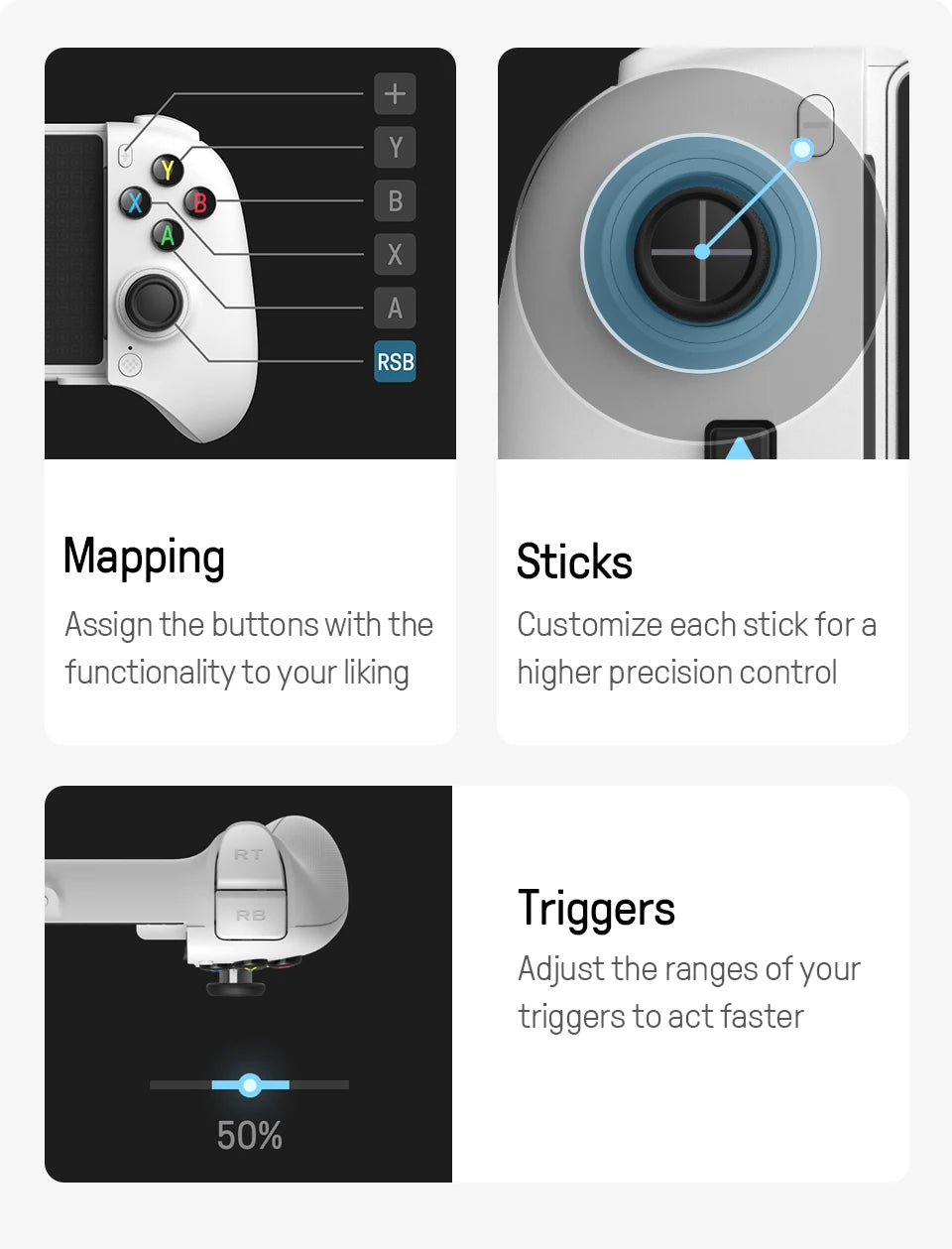 8BitDo-Ultimate Bluetooth Mobile Gaming Controller for Android devices,  with Hall Effect Joysticks and Hall Triggers
