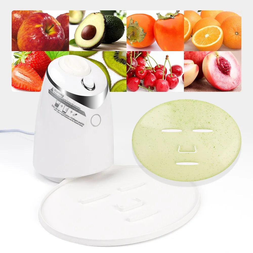 DIY Mini Face Mask Maker Automatic Vegetable Natural Collagen Fruit Face Mask Machine Skin Care Brush wtih 10Pcs Mask Molds
