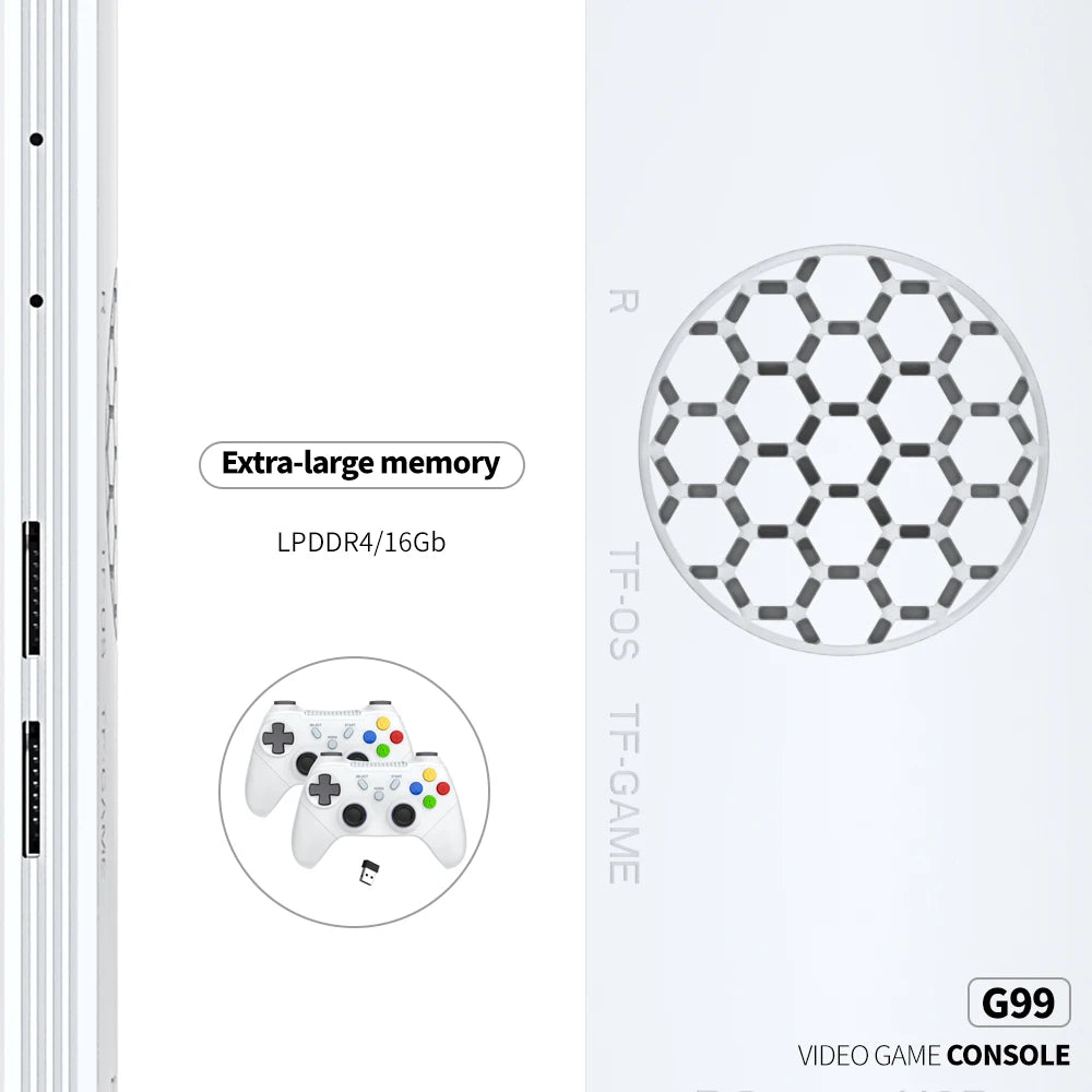8-Core Processor Game Console G99 for P1/P2/FC(Over 35 Emulators) with 4K HD Display,2.2GHz Frequency & Multi-Language Support