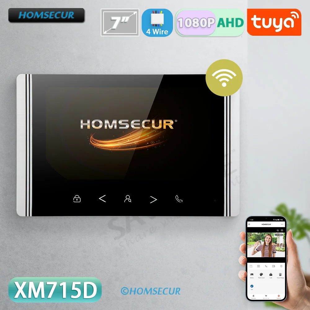 Tuya Smart WIFI Indoor Monitor 7"/10" LCD Screen for 4 Wire HD 1080P Hands Free Video Door Phone Intercom Doorbell Home Security