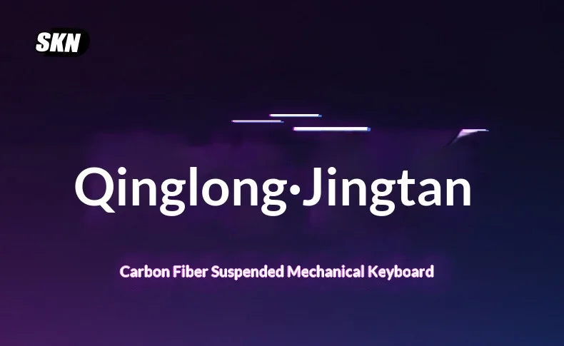 SKN Qinglong Mechanical Keyboard Gaming Custom Wireless Tri Mode Dual 8K Composite Carbon Fiber RGB Backlit Suspension Office