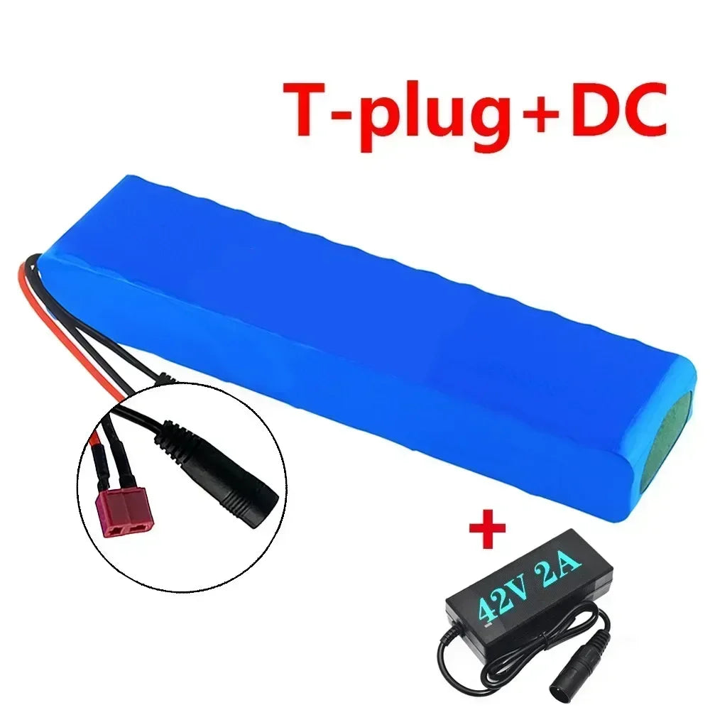 36V 10000mAh 10S3P Li-ion Battery Pack 18650 with BMS for Electric Scooter 350-600W Rechargeable + Charger