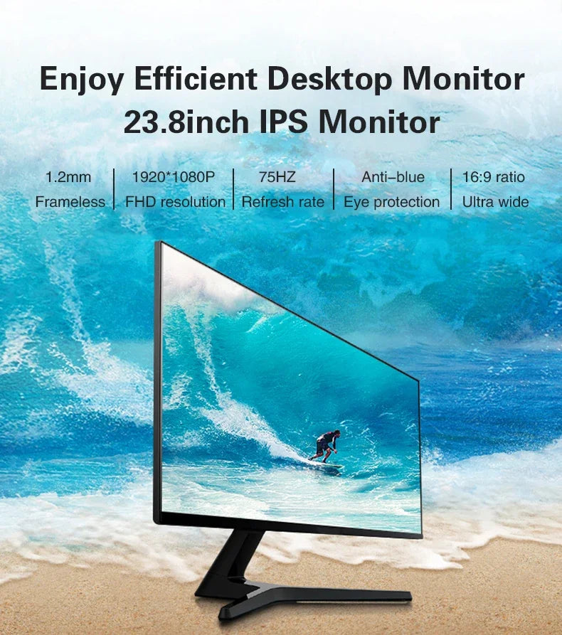 Computer Monitor27 Inches, LCD, Game Monitor, Curved Surface, Straight Face, Full HD, Desktop Computer Monitoring, 2K/4K Screen