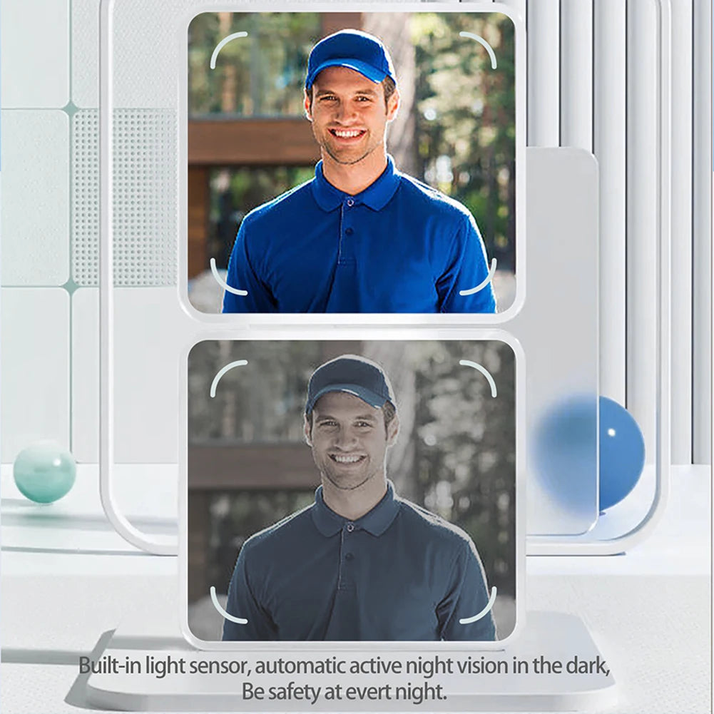 WiFi Wireless Video Doorbell IR Night Vision Doorbell Camera Smart Door Bell for Home Security Alarm System