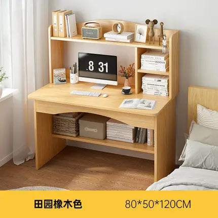 Desktop Computer Desk Desk Bookshelf Integrated Simple Office With Bookcase Combination Bedroom Student Writing Desk