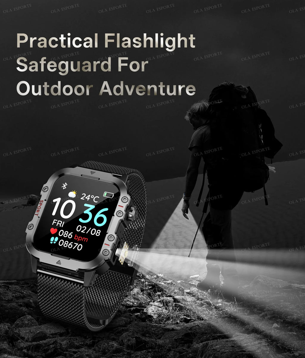 2025 New SmartWatch Men For Women Militray Outdoor GPS Track Sport Watches Heart Rate Sleep Waterproof Smart Watch IOS Android