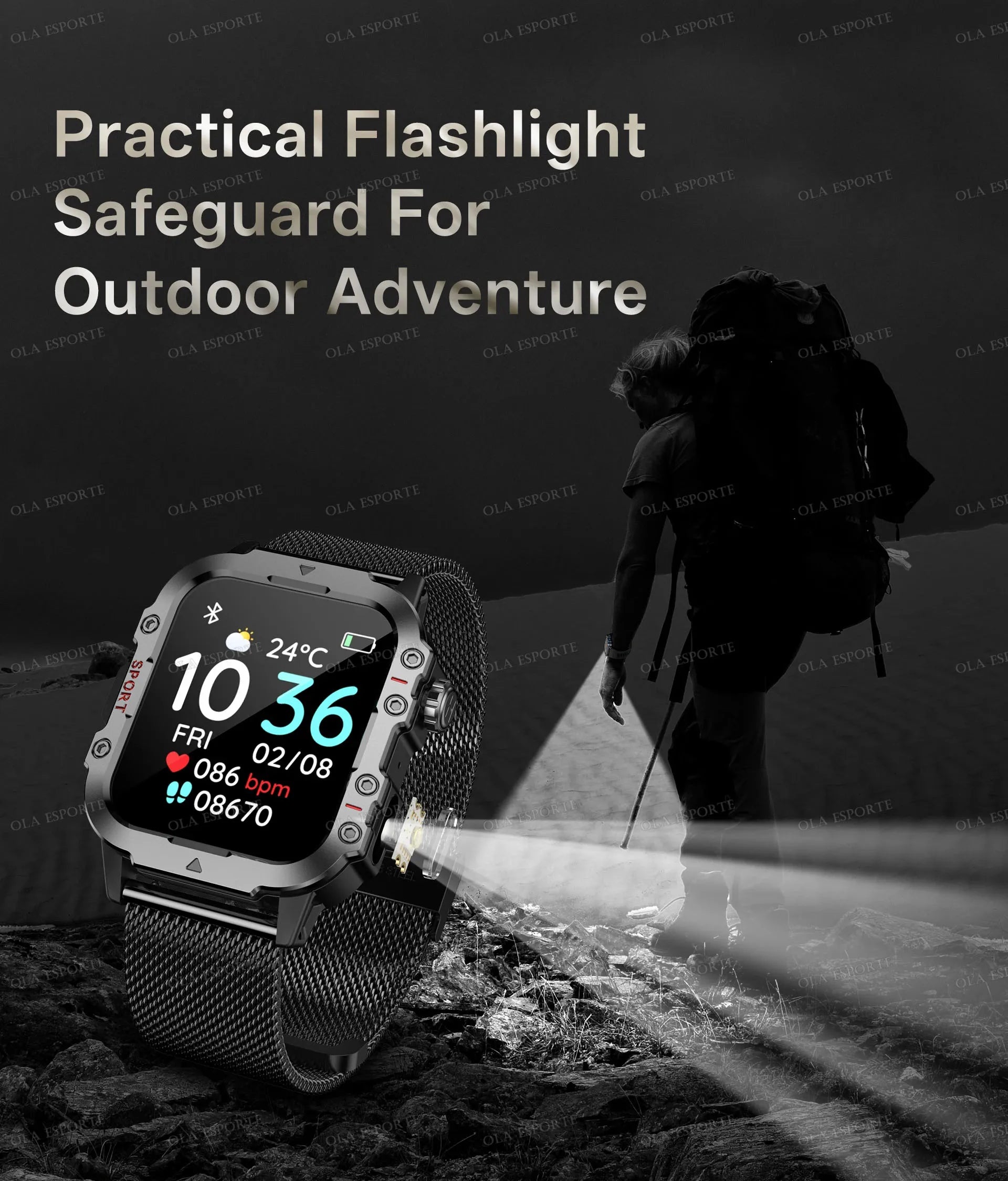 2025 New SmartWatch Men For Women Militray Outdoor GPS Track Sport Watches Heart Rate Sleep Waterproof Smart Watch IOS Android