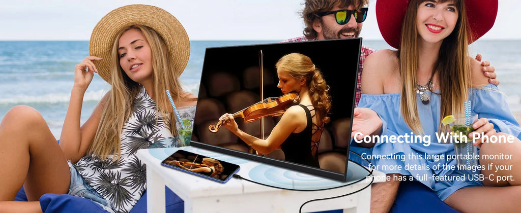 23.8-Inch Portable Monitor Touch Display FHD IPS 120Hz Travel Game Display With Built-in Stand Speaker Laptop Screen