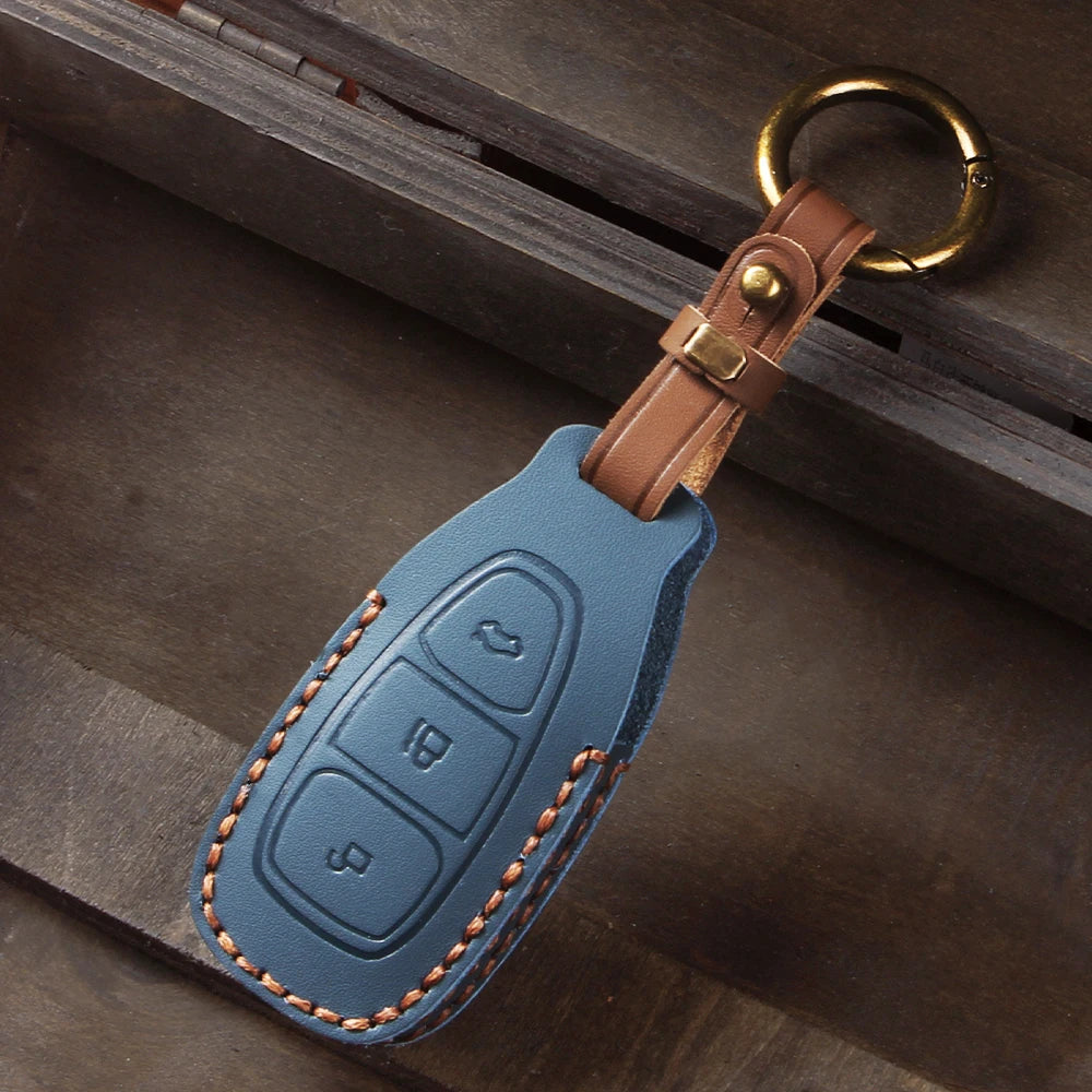 Car Key Case Cover For Ford Fiesta Focus Mondeo Ecosport Kuga Fob Remote Key Case Protector Accessories Holder Shell Keychain