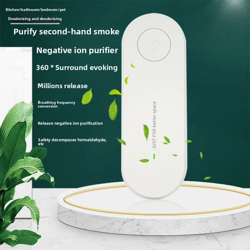 Negative Ion Air Purifier Plug-in Portable Negative Ion Generator for Rooms with Odors Smoke PM 2.5 Toilet Kitchen Air Purifier