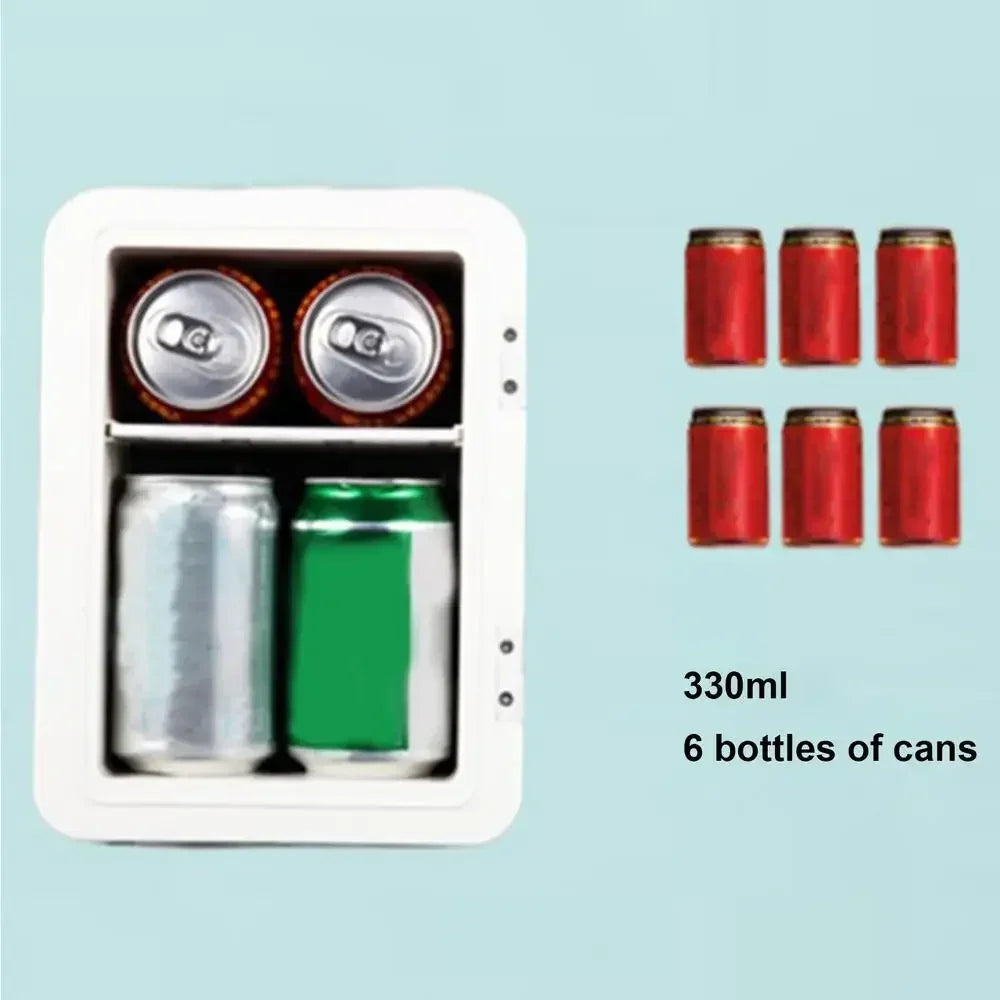 6L Car Mini Fridge Beauty Cosmetics Mask Makeup Skincare Refrigerator Semiconductor USB Heated Cooling Dormitory Refrigerator