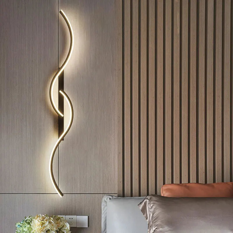 Long Strip LED Wall Lamps for Bedroom Living Room Indoor LED Wall Lights Wall Sconce for Corridor Aisle AC85-265V Interior Lamp