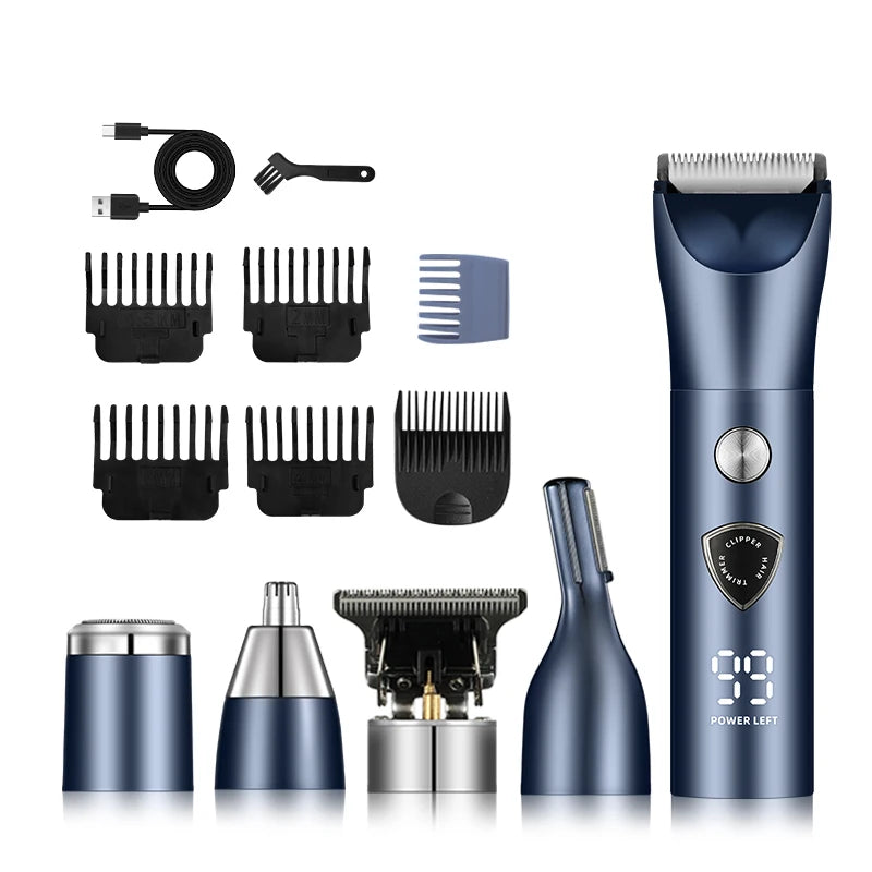 5-in-1 electric hair removal device, USB rechargeable, LED digital display