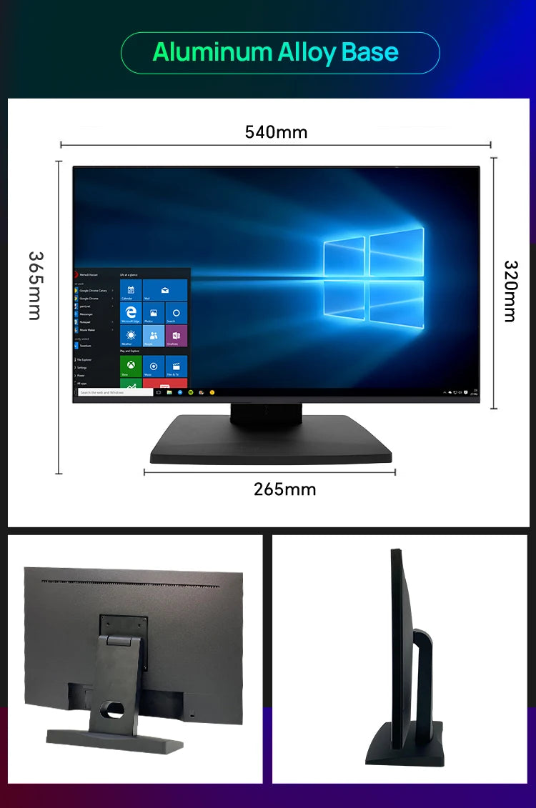 Anmite 24-inch 1080P capacitive touch computer monitor IPS 100% sRGB high color gamut professional desktop ten-point touch scree