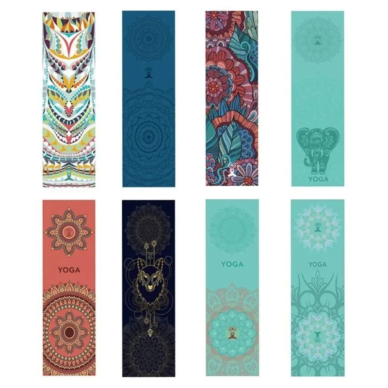 30*100cm Printed Yoga Towel Portable Double Layer Non-Slip Mat Protection Yoga Exercise Pad Quick Drying Pilates Towel Blanket