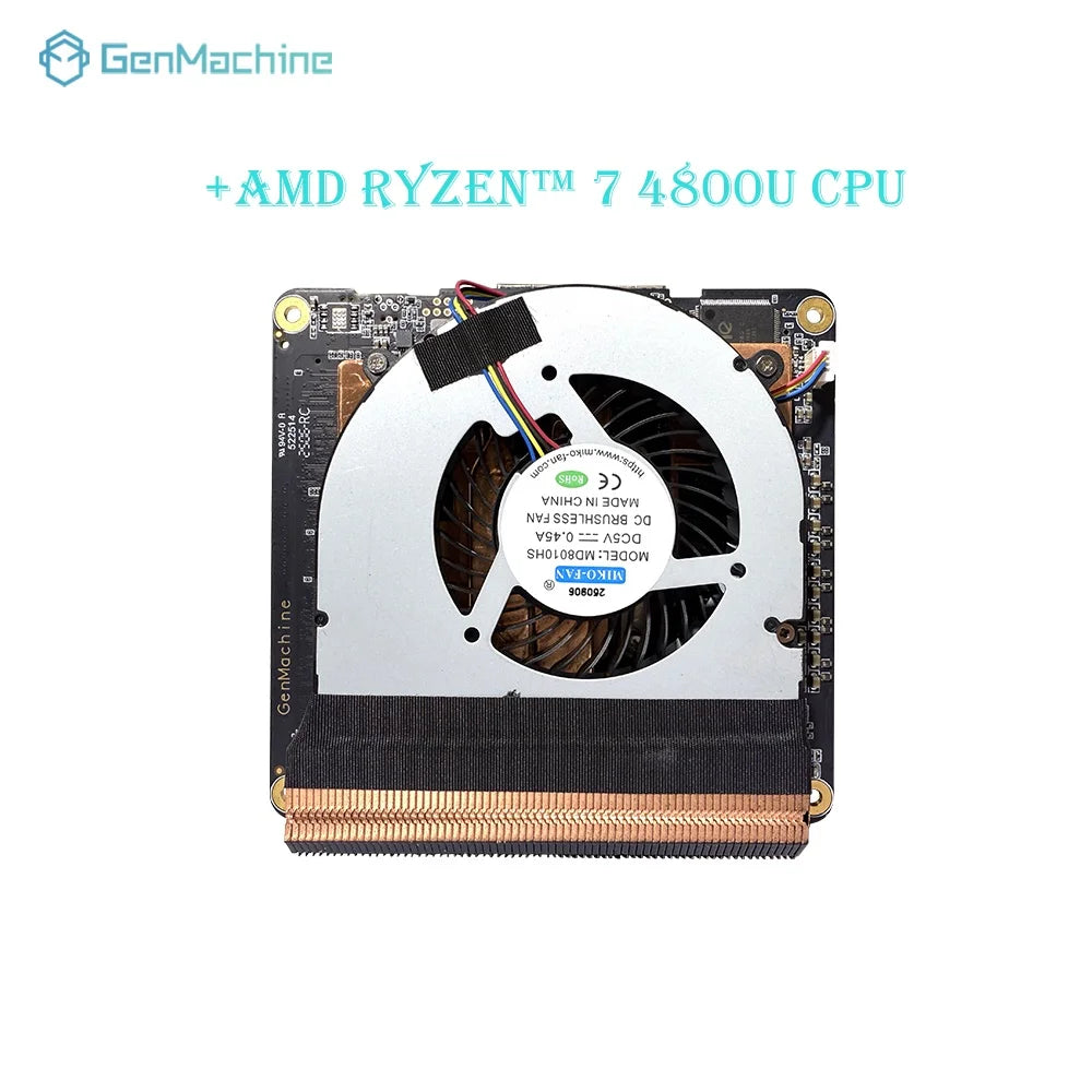 Genmachine AMD Ryzen 7 4800U CPU+Motherboard Kit Ryzen Motherboard placa mae For Laptop MINI PC Motherboards With Radiator Fan