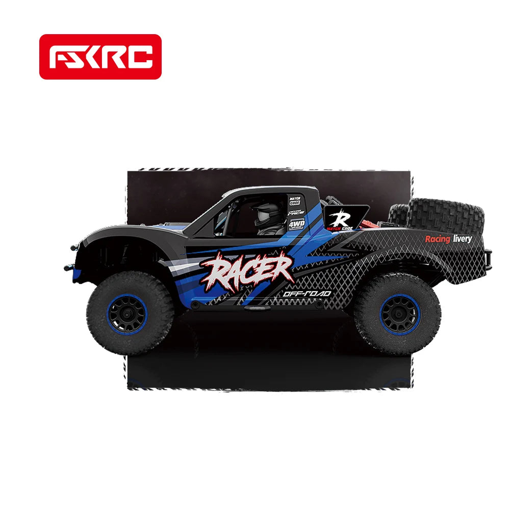 Hb-Rd1201-1204 1:12 Scale 4WD High-Speed Remote Control Car with LED Light 2.4GHz Frequency 45km/h RC Short Truck Toy Model