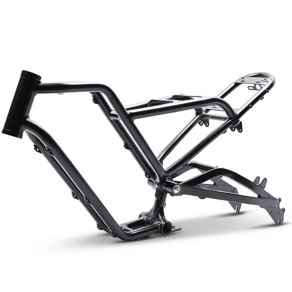 Premium 20" Softtail Electric Fat Tire Bike Frame Full Suspension 6061 Aluminum Alloy for Off-Road Snow E-Bike