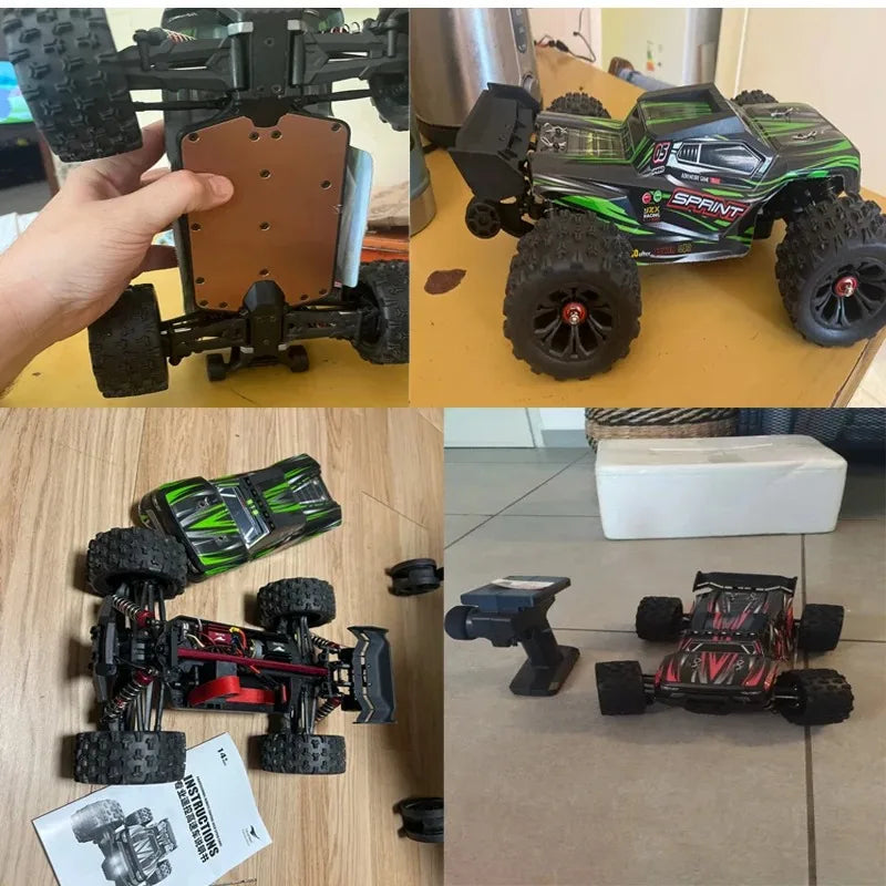 1:16 85KM/H Or 50KM/H 4WD RC Car With LED Remote Control Cars High Speed Drift Monster 4x4 Truck for Kids vs Wltoys 124017 Toys