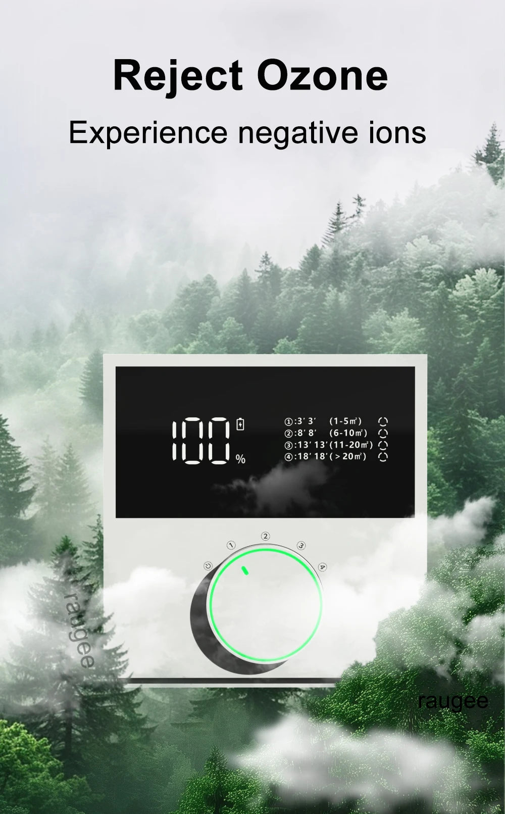 Air Purifier Portable Air Purifier for Home Negative Ion Generator Ionic Air Freshener Ozone Generator for Bedroom Toilet