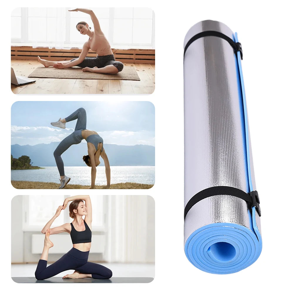 1.8mx10/8/6mm Yoga Mat Anti-skid Sports Fitness EVA Comfort Foam 6mmThick Yoga Mat for Exercise Yoga and Pilates Gymnastics Mat