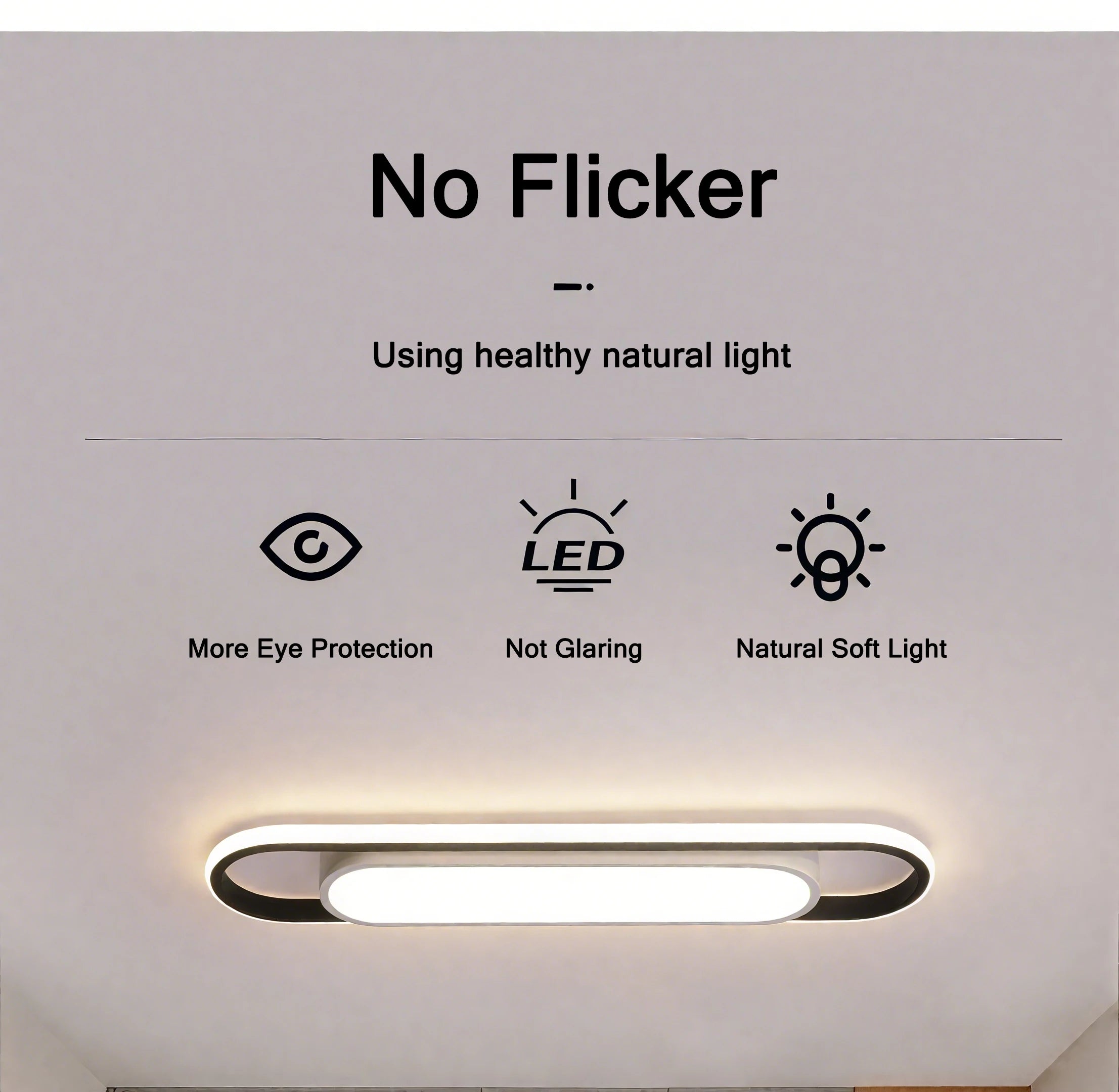 LED Ceiling Light 220V 41CM Rectangular Strip Light Modern Minimalist Home Decor Corridor Light for Stairwells Entrance Balcony