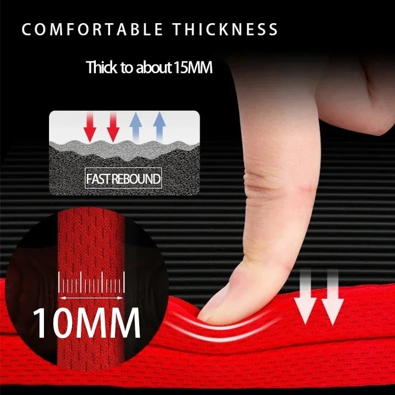 10MM Extra Thick 183cmX61cm Yoga Mats NRB Non-slip Exercise Mat Fitness Tasteless Pilates Workout Gym Mats With Bandage