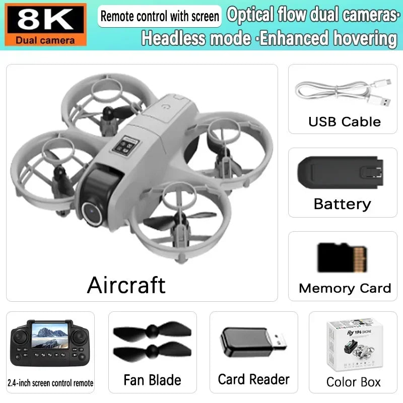 2026New Dual Camera Drone YP6 Aerial Photography Aircraft 5GWIFI Brushless Motor Remote Control Optical Flow Hover Aircraft Gift