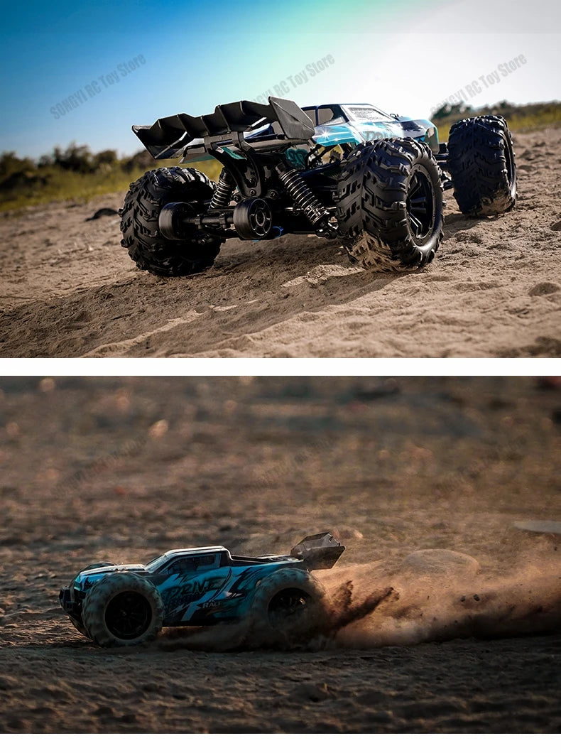 1:16 80km/h Brushless RC Drift Car With LED Lights 4WD Electric High Speed Racing Remote Control Monster Truck for Kids Adults