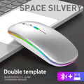 Wireless Mouse 2.4GHz Bluetooth Rechargeable Mouse Quiet Ergonomic Gaming Mouse With USB Backlight 1600DPI Mouse For PC Laptops