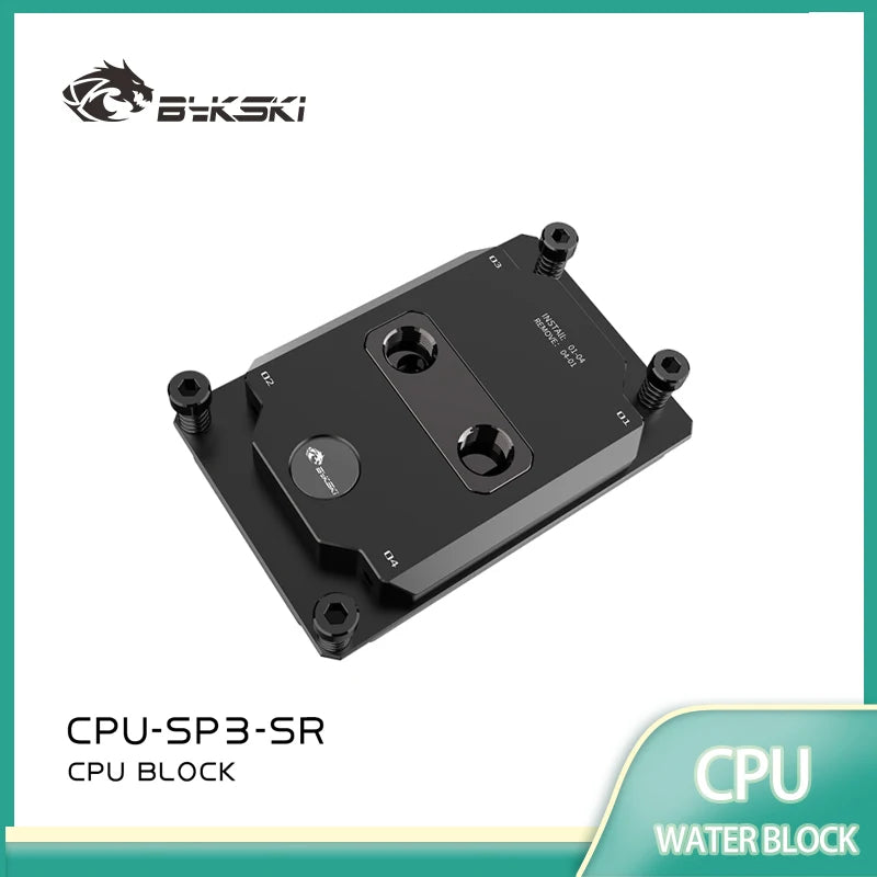 Bykski CPU-SP3-SR, CPU-SP5-SR CPU Water Block Use for AMD SP3 SP5 Server AI Cloud Computing Liquid Cooling All-Metal