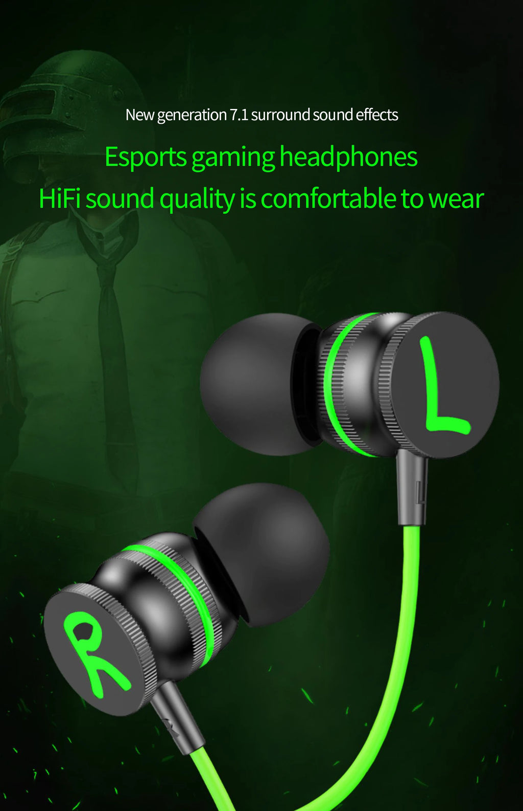 Headset Gamer Headphones Wired Earphone Gaming Earbuds With Mic For Pubg PS5 CSGO Casque Phone Tablet Laptop Universal Game