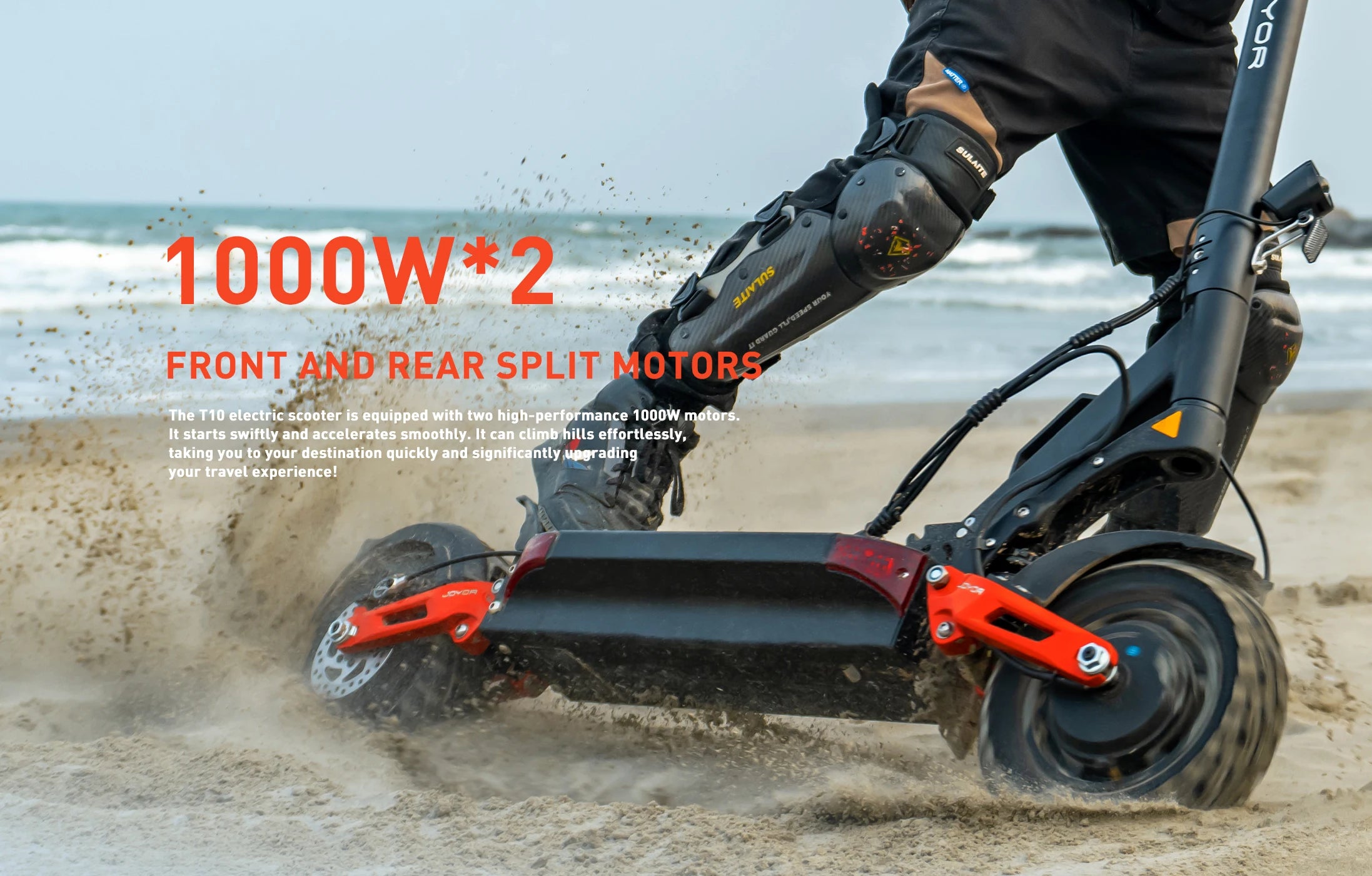 JOYOR T10 Electric Scooter 2000W Dual Motor 60V 18Ah 10" Off-Road E-Scooter 37mph Foldable Adult Scooter US Warehouse 2-3 Days