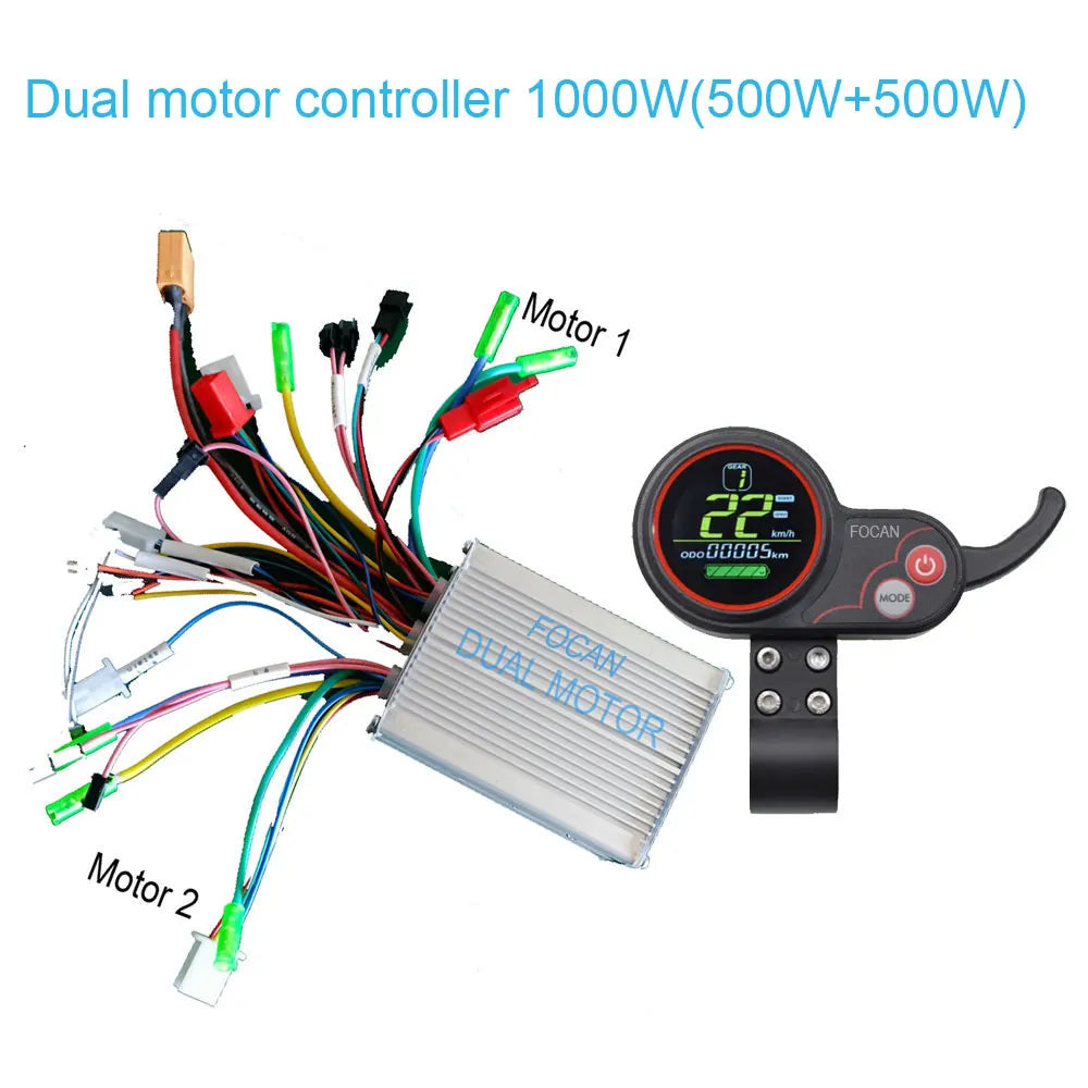 48V 60V 3000W Dual Drive Motor Controller Double Two 2 pcs brushless speed driver For E Bike Scooter 36V 48V 60V 72V