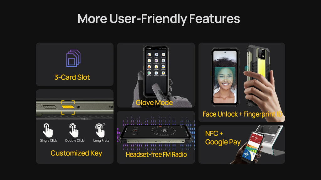 Ulefone Armor 24 Rugged Phone, 22000mAh, Up to 24GB + 256GB, 6.78 ", 120Hz Smartphone, 64MP + 64MP, NFC Phone, Global Version